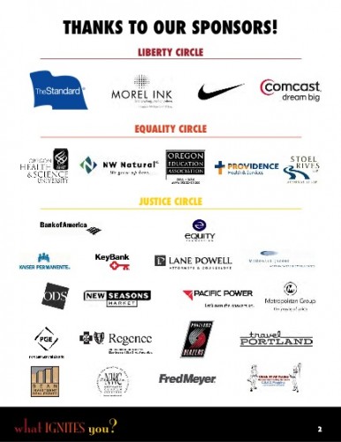 Sponsor Recognition Page