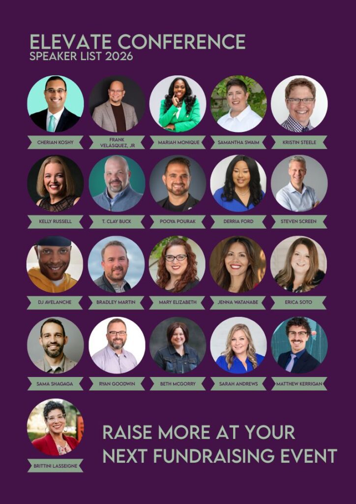 A grid of professional headshots of confirmed speakers at the 2026 Elevate Conference